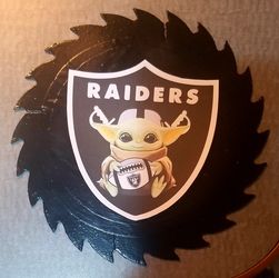 Baby Yoda Las Vegas Raiders Decorative Saw Blade