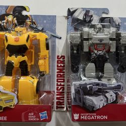 Transformers Autobot Bumblebee & Decepticon Megatron Figure Lot Of 2 New