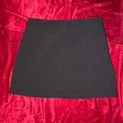 Black Mini Skirt with Side Slit