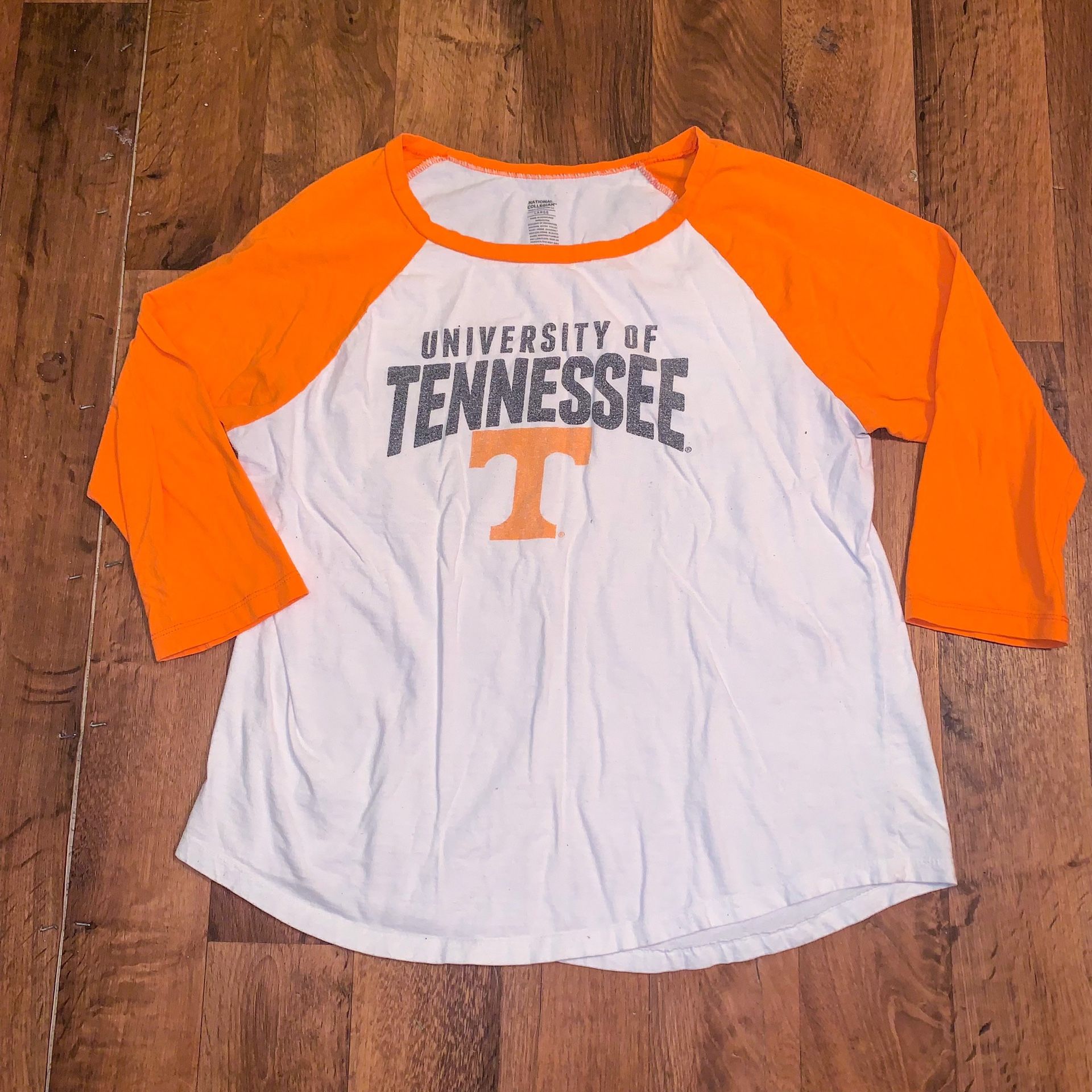 National Collegian University of Tennessee 3/4 Sleeve Women’s Shirt Size Large