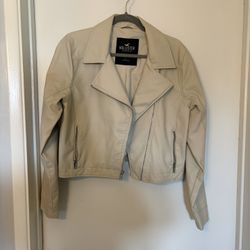 Women’s Hollister Cream Leather Jacket 