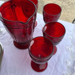 Set De Jarra  Y Copas Princess House 