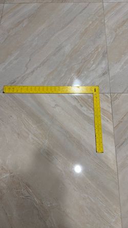 Yellow Metal Framing Square Ruler