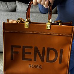 Large Brown Orange Bag