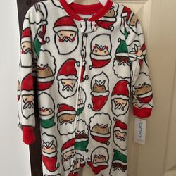 Carters Kids Santa Footie Pajamas - Size 24 Months