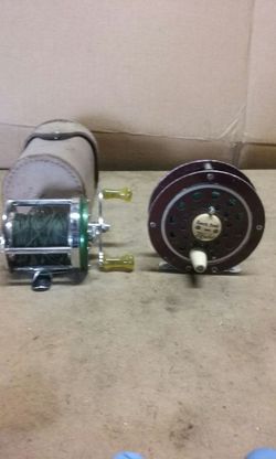 Two fly fishing reels.