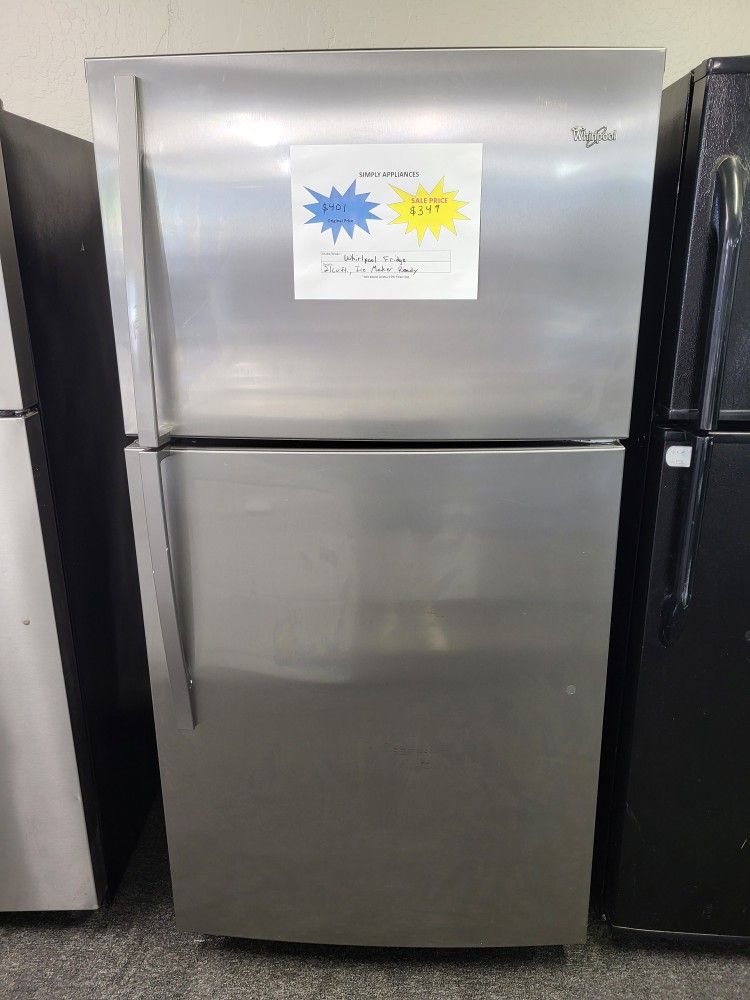 🇺🇸4th Of July Sale! Whirlpool 21cuft Stainless Steel Fridge-Warranty Included