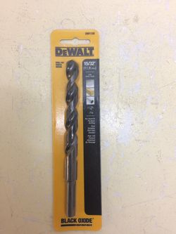 DEWALT DW1130 15/32” BLACK OXIDE STEEL DRILL BIT