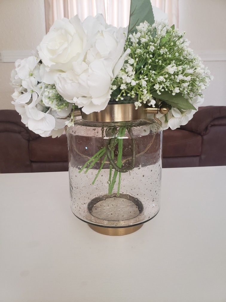 Glass And Metal Lantern.