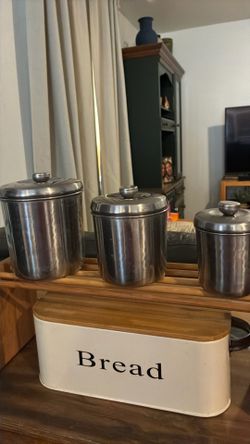 Stainless steel stacking canisters