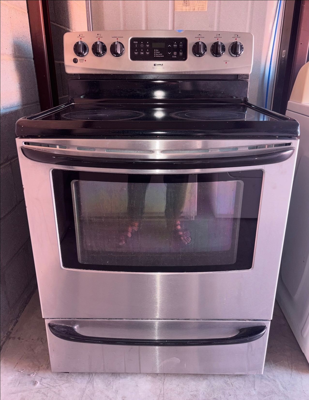 Kenmore Stainless Steel Flat Top Stove Oven Range