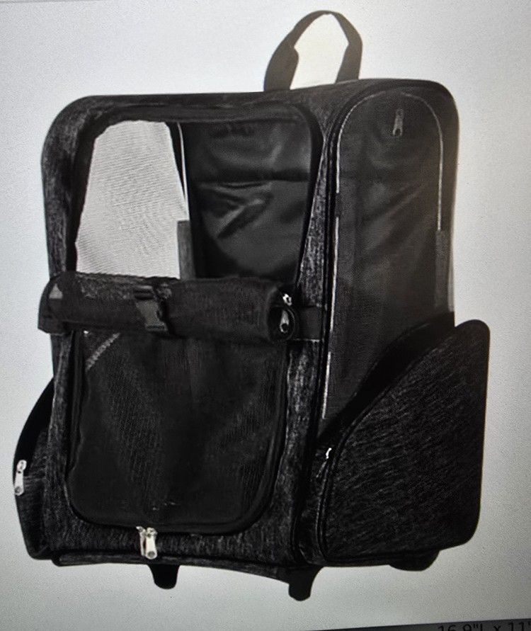 Pet Trolley Cat Dog Travel Bag Portable Carrier Backpack