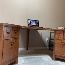 Old Hard Wood Antique Desk