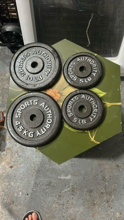 Sports Authority Weight Plates-Pair Of 10 And 5 Pound Plates