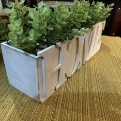 Greenery In Wood HOME Planter