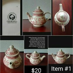 Vintage tea pot,cups and saucers 