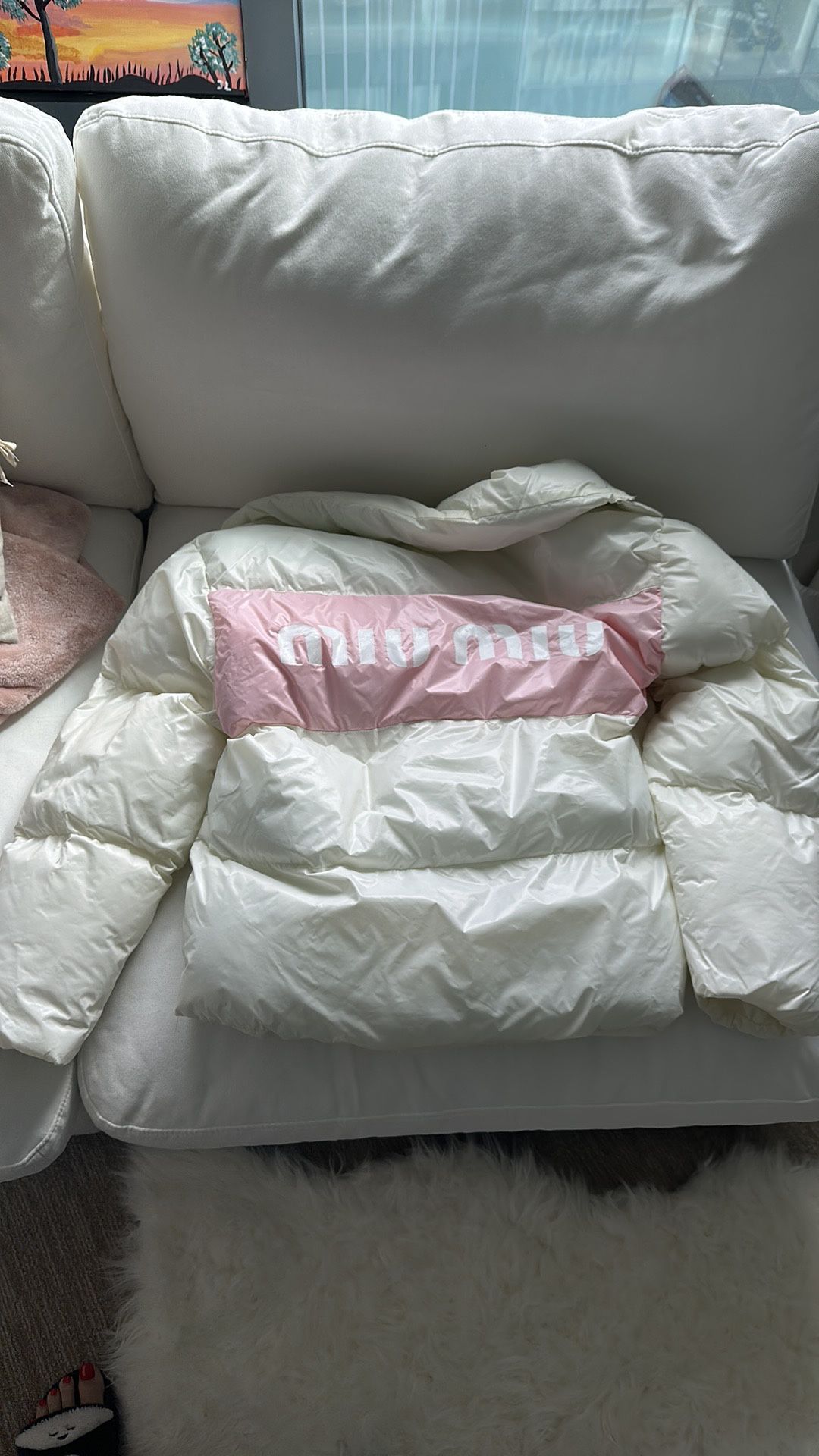 Miu Miu Jacket. Medium. Pink And White 
