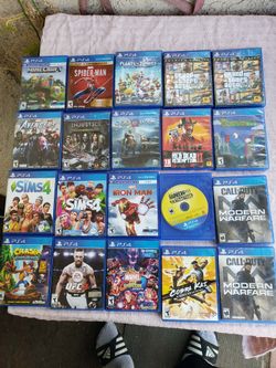PS4 Games Playstation 4 Juegos . $20! Each. Those 2 for $40! All 3 for $60! Or 6 For $100! Free delivery. Trade for Pokémon cards console available al