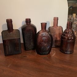 5 Vintage Wheaton Bottles