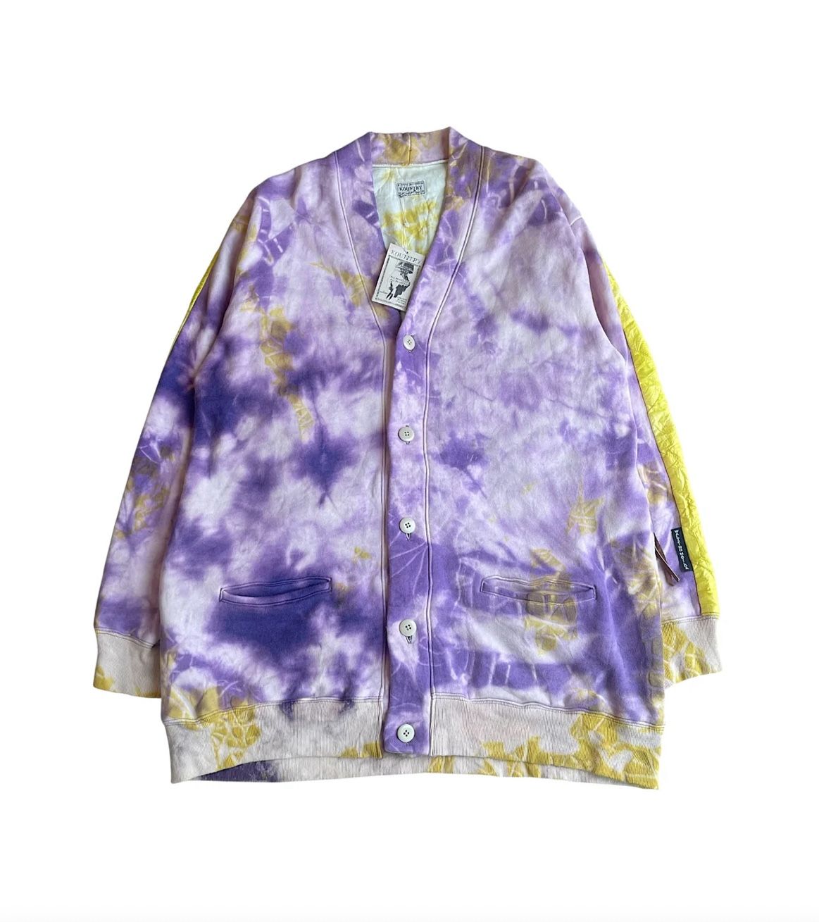 Kapital Journey Product Bibark Tie-Dye Hybrid Quilted Cardigan Jacket Size 3 Large