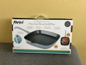 PARINI 9-Inch Cast Iron Grill Pan. NEW