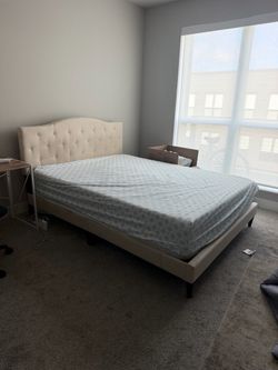 FREE! Queen bed and plush mattress (mint condition)