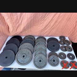 Lot Of Vintage DP kg / lbs Diversified Products Standard Barbell Weights PAIRs Make Offer Make Offer 