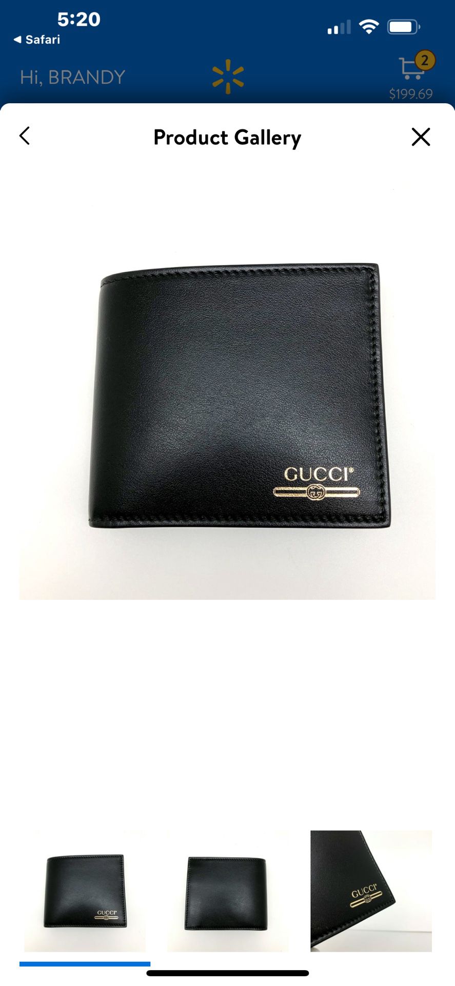 Gucci bi fold brand new authentic wallet 