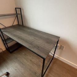 Office Desk with Shelves (reversible)