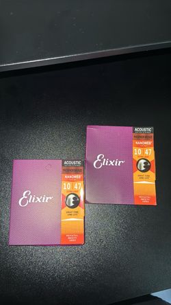 Elixir Nanoweb Acoustic Guitar Strings 10-47 (2 Packs)