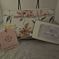 NWT Nanette Lepore Pheony Blooms 2 PC Wallet Set