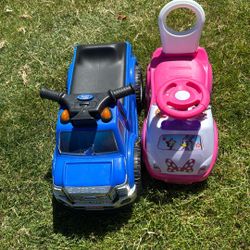 Pink And Blue Kids Ride On Cars  Sounds Work Good 