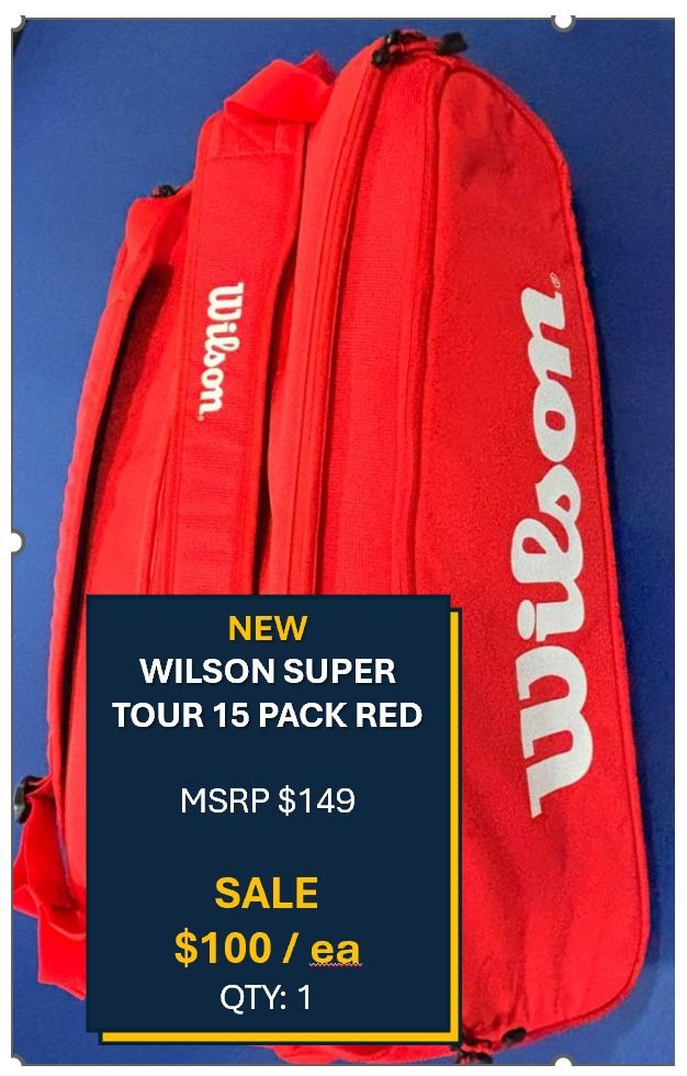 Wilson 15 Pack Súper Tour Red