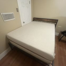 Queen size mattresses and bed frame almost brand new