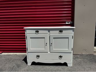 Charming Painted Wood Storage Cabinet / Accent Dresser