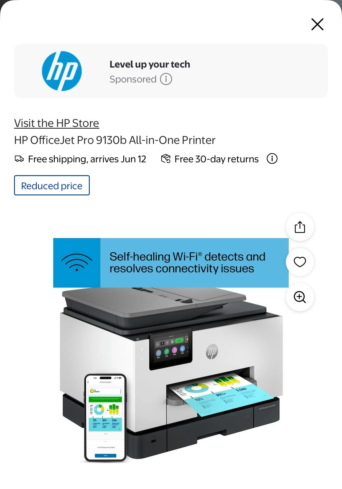 HP OfficeJet Pro 9130b All-in-One Printer