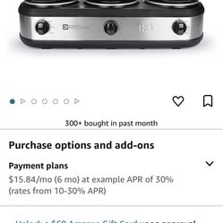 Triple Buffet Server - Three 2.5 Quart Crockpot - Elite