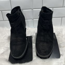Born Women’s Rough Suede Norn JorGette Casual Ankle Boots in Black Size 7.5 M