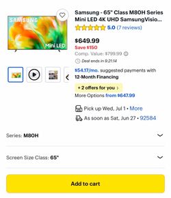 Samsung Mini-LED 65” Beand new in box