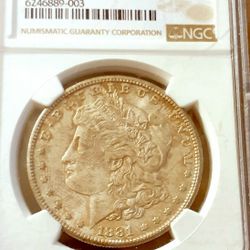 1881 S SILVER EAGLE MS 64 PCGS 