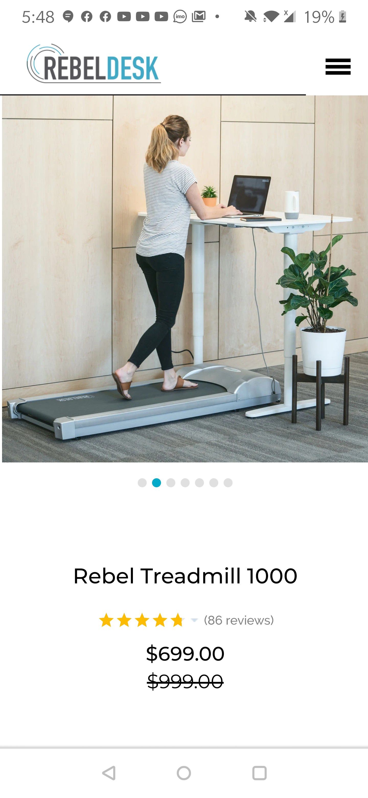Rebel Desk treadmill