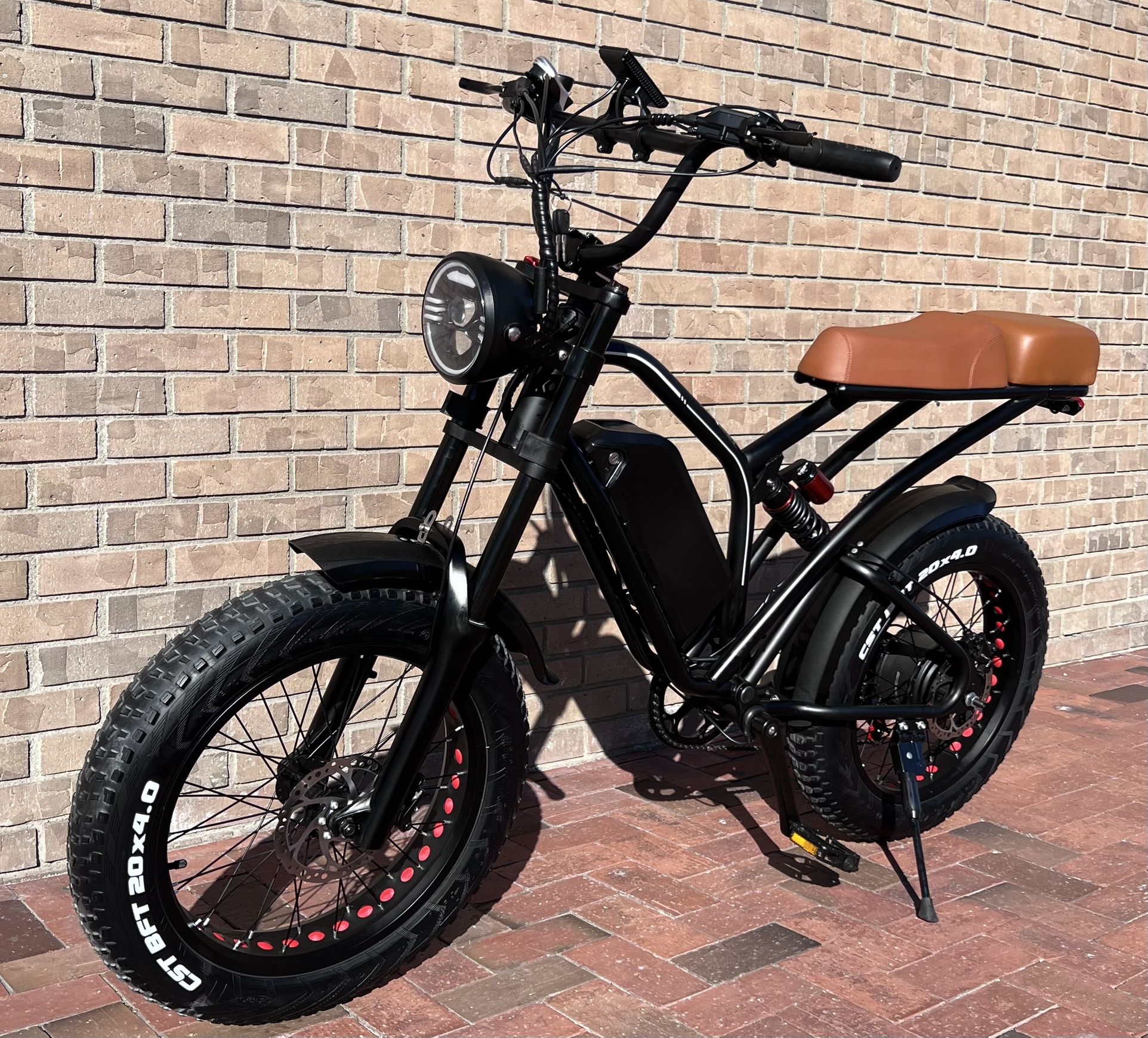 1000 Watt Electric Chopper Retro/70's Style Ebike Hydraulic Brakes