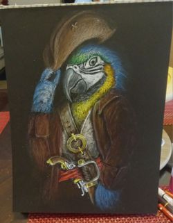 Pirate parot painting