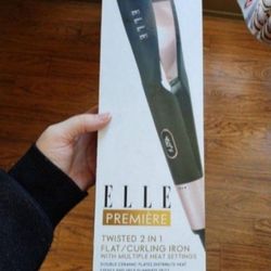 New Ellie Premiere Twisted 2 in 1 Flat / Curling Iron Ceramic