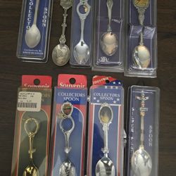 Lot Of 9 Collector Spoons