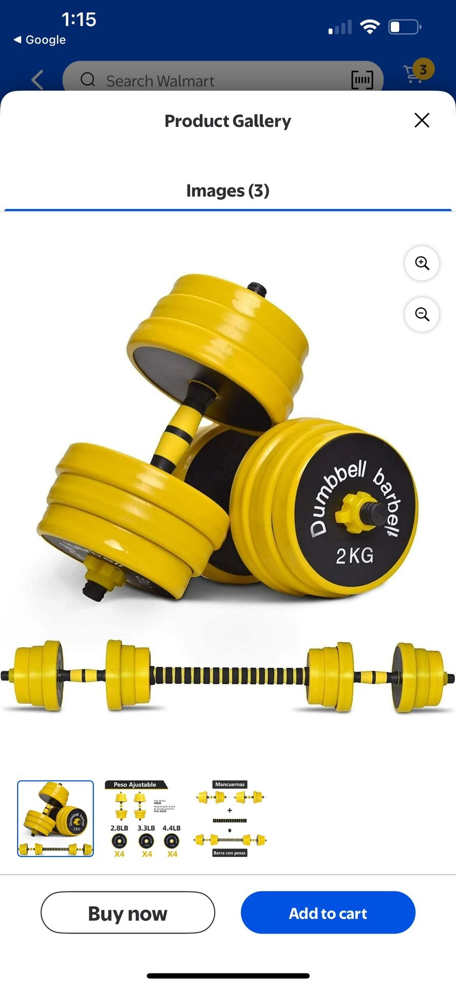 Brand 66 Pound Adjustable Dumbbell Set