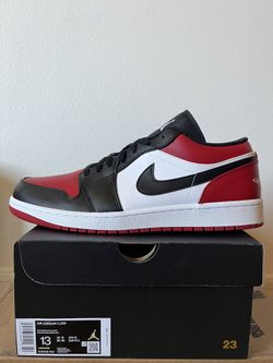 Jordan 1 Low Bred Toe Size 13