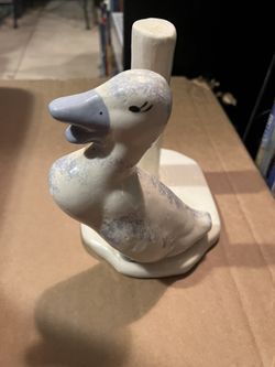 GLASS DUCK PAPER TOWEL HOLDER