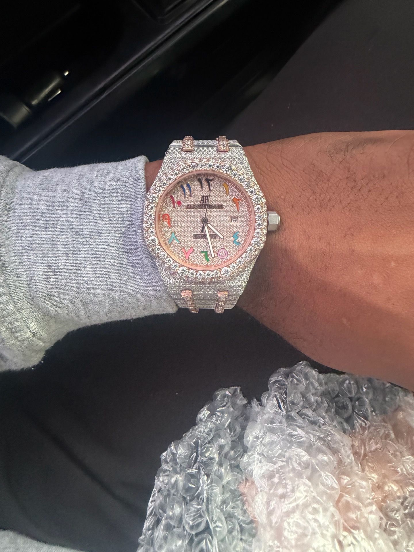 Ap bust down moissanite watch