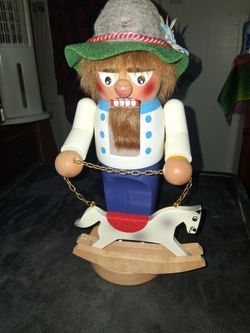 Steinbach Pralent 12" Troll Toy Maker w/ Horse German Nutcracker
